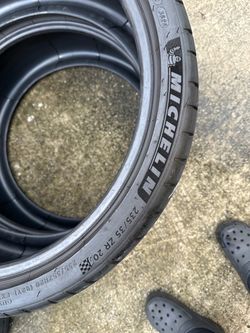 (2) Two Really Good Used Tires 235/35R20 Michelin Pilot Sport 4S.