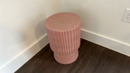 Pink end table for indoor and outdoor