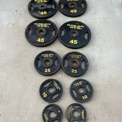 Golds Gym 260lb Olympic Weight Plate Set 5-45lbs