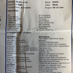 1999 Dodge 2500 SLT Laramie 4x4 GAS