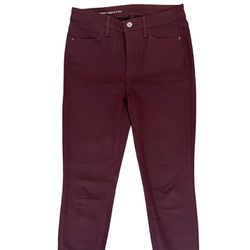 Talbots Flawless High Waist Jeggings Ankle Burgundy Jeans Pants Women’s Size 2