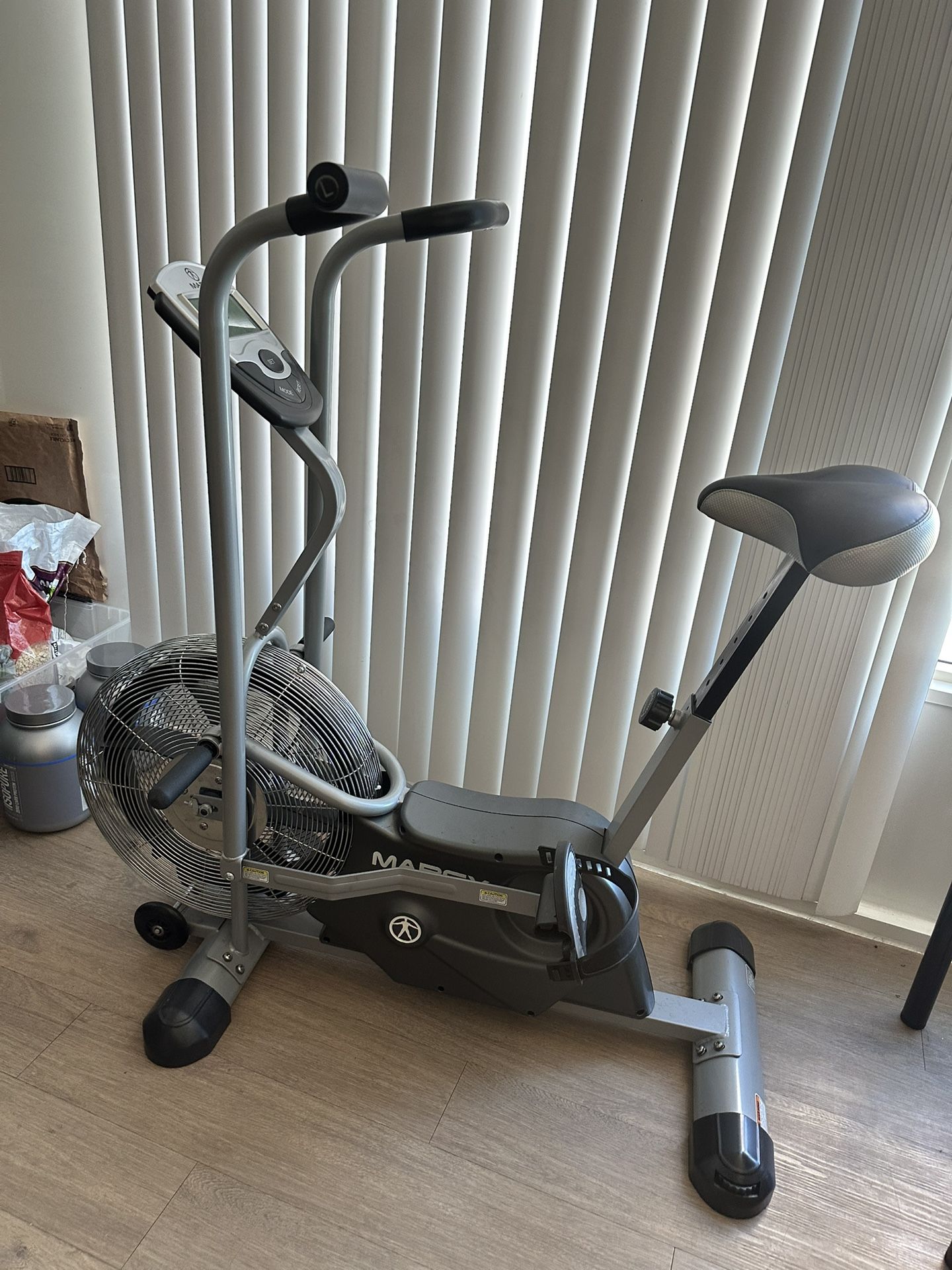 Marcy Air-Resistance Exercise Fan Bike With Dual Action Handlebars