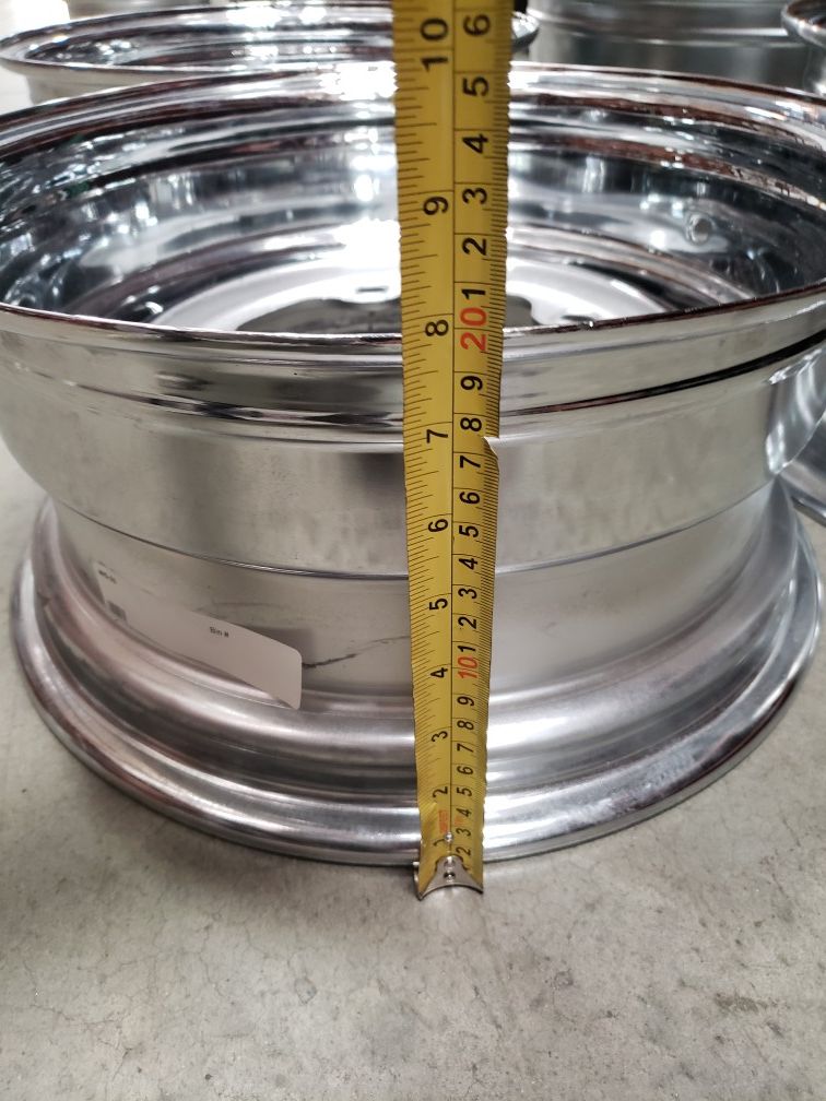 15" Volkswagen Chrome 5 Lug Staggered Wheels, VW Bolt Pattern 5x205