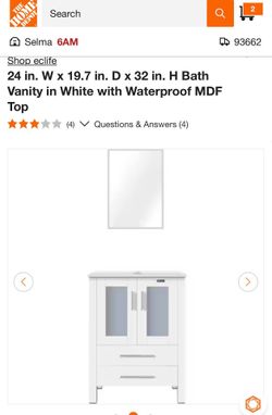 Bath Refresh Bundle – 24in Vanity + Mirrored Medicine Cabinet