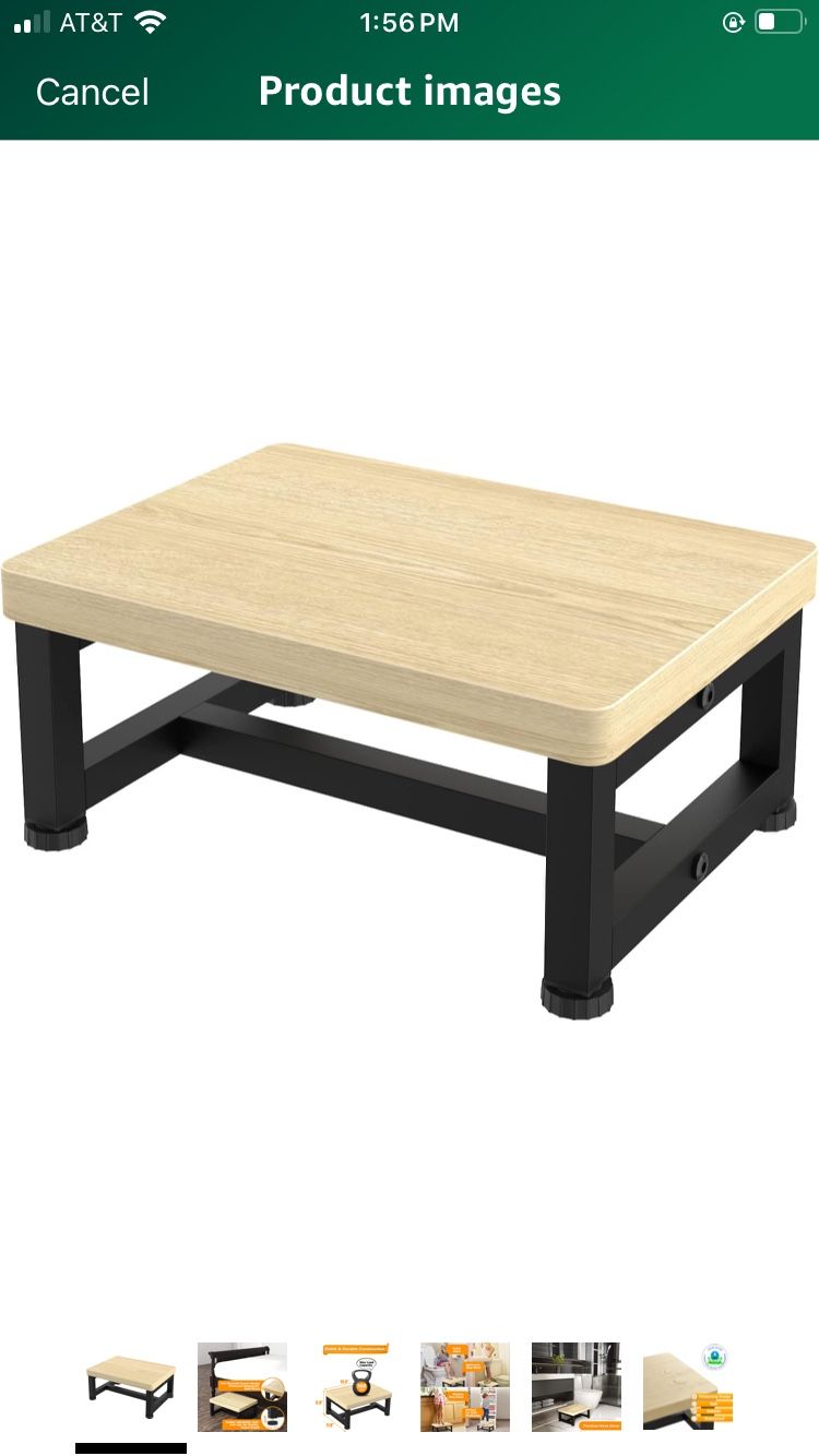 Step Stools for Adults Kids with Non-Slip Rubber Feet, Heavy Duty Wooden Stepping Stools