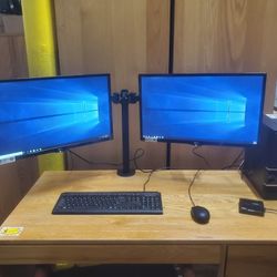 Duo Monitors With Duo Stand And Cables For $100