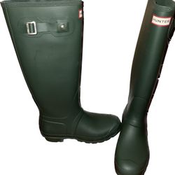 Hunter Original Tall Rain boots Green Size 