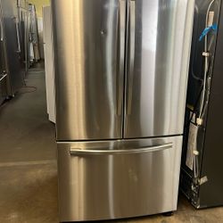 OPEN BOX SAMSUNG FRENCH STYLE STAINLESS STEEL REFRIGERATOR 