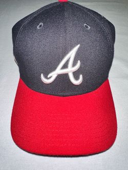 Atlanta Braves 2022 Postseason Side Patch Fitted Hat Navy Red
