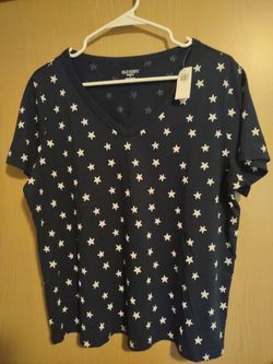 Old Navy Women's NWT Large navy blue Shirt with white stars