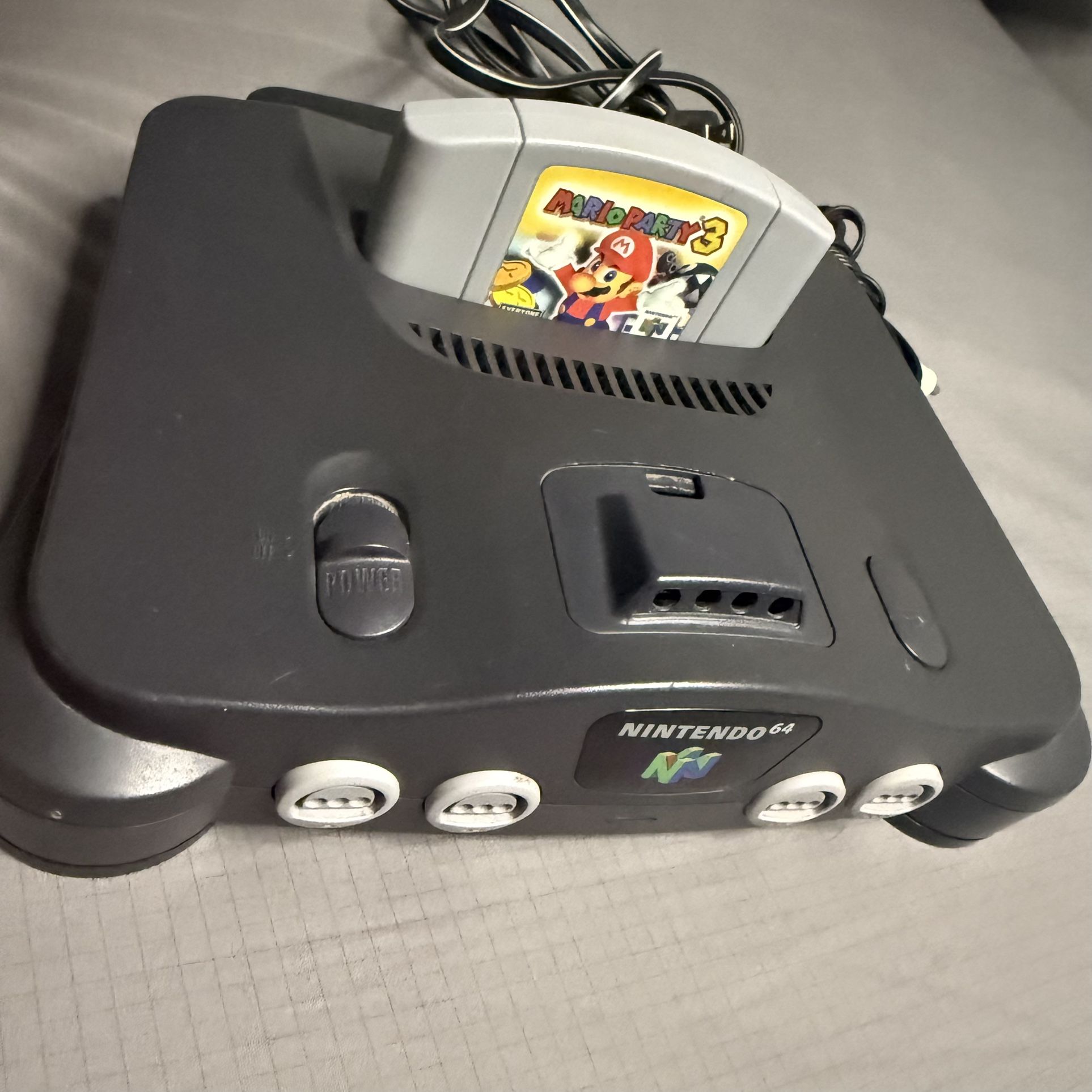 Nintendo 64 Console Bundle – Works Great! Mario Party 4 + 2 Games