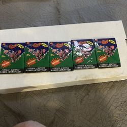 1993 NICKELODEON NICKTOONS RUGRATS, DOUG, REN & STIMPY WAX PACKS-5 sealed packs 