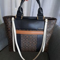 Calvin Klein Tote Bag - Dual Straps- Color Block 