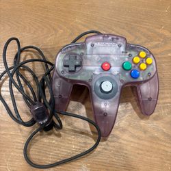 Nintendo 64 N64 Wired Controller Clear Purple Transparent OEM