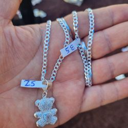 Dije Y Osito Plata 925