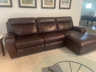 Haverti real leather sectional