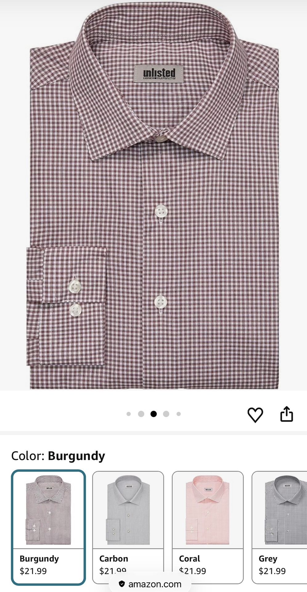 Kenneth Cole Unlisted Mens Dress Shirt