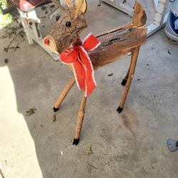 Wood Christmas Deer 