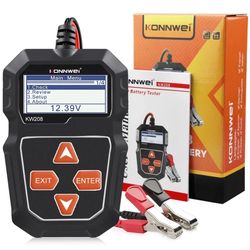 KONNWEI KW208 12V Car Battery Tester, 100-2000 CCA Load Tester Automotive Alternator Tester Digital Auto Battery Analyzer Charging Cranking System Tes
