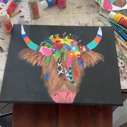 Decorative Bull Painting