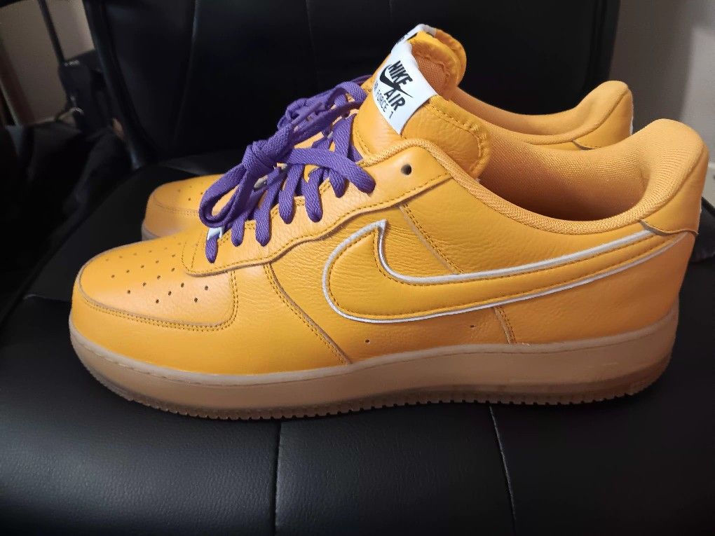 NIKE AIR FORCE 1 CUSTOM LSU EDITION SZ 15