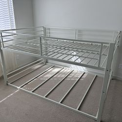 Full over full metal frame bunk bed (FRAME ONLY)