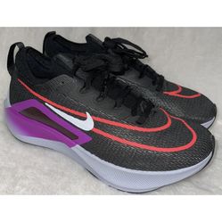 Nike Zoom Fly 4 Black Hyper Violet Red Running Shoes Mens