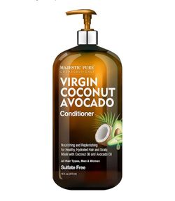 Majestic Pure Avocado Coconut Conditioner, Sulfate Free, for All Hair Types- 16 fl. oz.