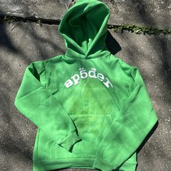 CLASSIC SP5DER GREEN HOODIE.