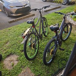 2 bicycles for sale due to not being used.