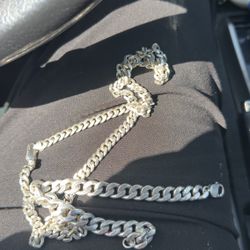 Silver Chain And Bracelet For Sale Both For $350