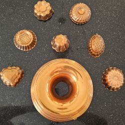 Vintage ODI Copper Hanging Farm House Decor Lot of 8