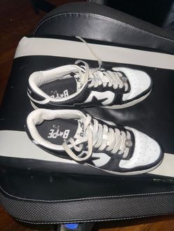 black & white bape forces