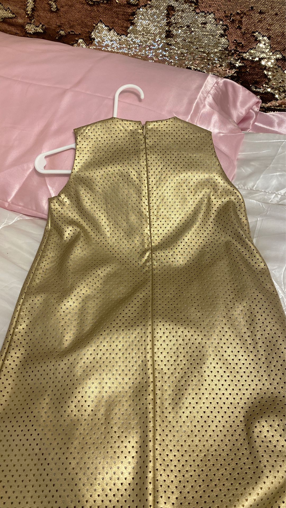 Golden summer dress size 7 girls $10