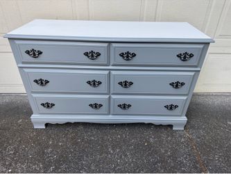6 drawer slate grey dresser