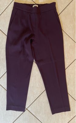 Aritzia Babaton Atelier Conan Pant Purple Plum Tapered Trousers Size 0 Workwear