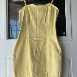 Yellow Jean Dress!!