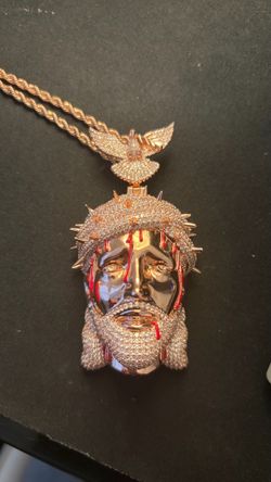 Moissanite Jesus pendant