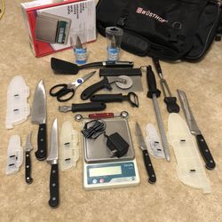 36 Pc GREBAN Culinary Knife Set with WUSTHOF Travel Bag