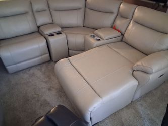 New Leather Sectional Couch
