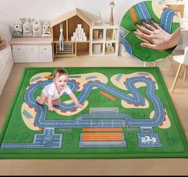Kids Play Rug with Roads, 79"×118" Large Floor Mat Toy Cars Race Track