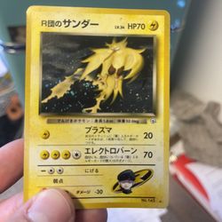 Japanese Rocket’s Zapdos holo trainer series Pokémon card