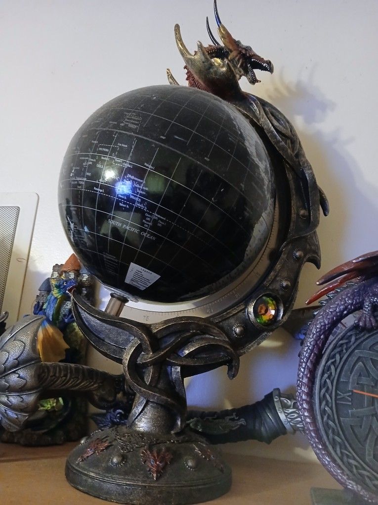 Dragon Globe Statue 