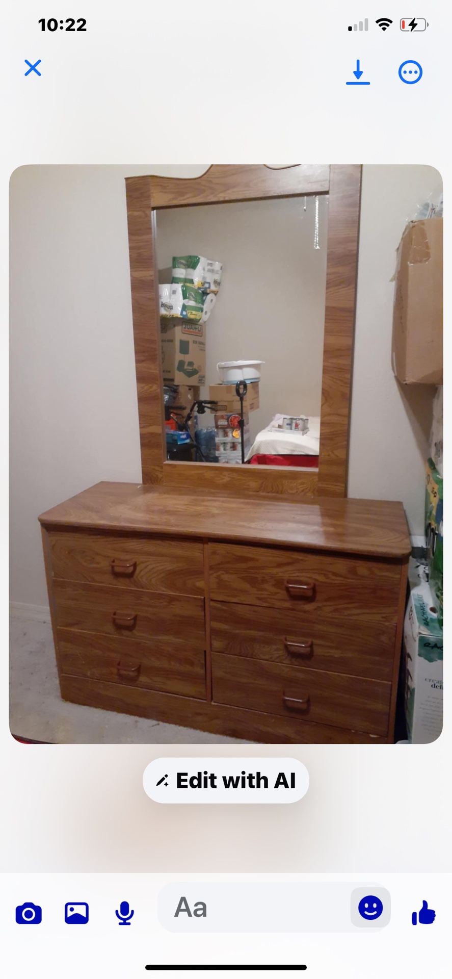 Queen Bed Complete With Dresser Mirror And 2 Night Stands