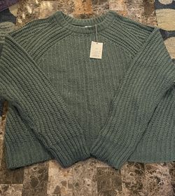 Btand Nee Women Cable Sweater Size XXL Sage Green