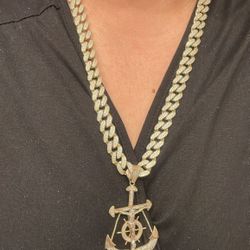 Gold Iced Chain 10k 24 Inch