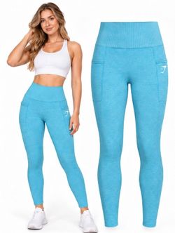 Gymshark Sol Lift Aqua Scrunch Leggings Small