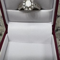 Diamond Engagement And Wedding Band 