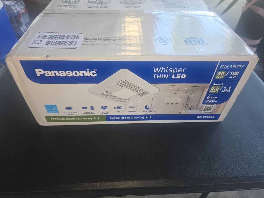 Bathroom Exhaust Fan Panasonic Thin LED