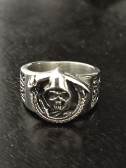 Grim Reaper Skull Ring